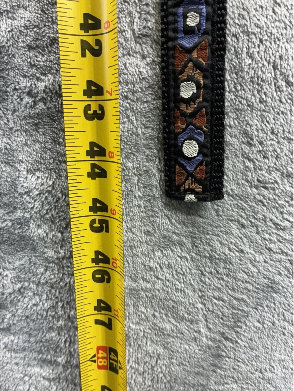 VTG Silverfoot Webbing Belt Southwestern Aztec Diamond Pattern Black Gorpcore